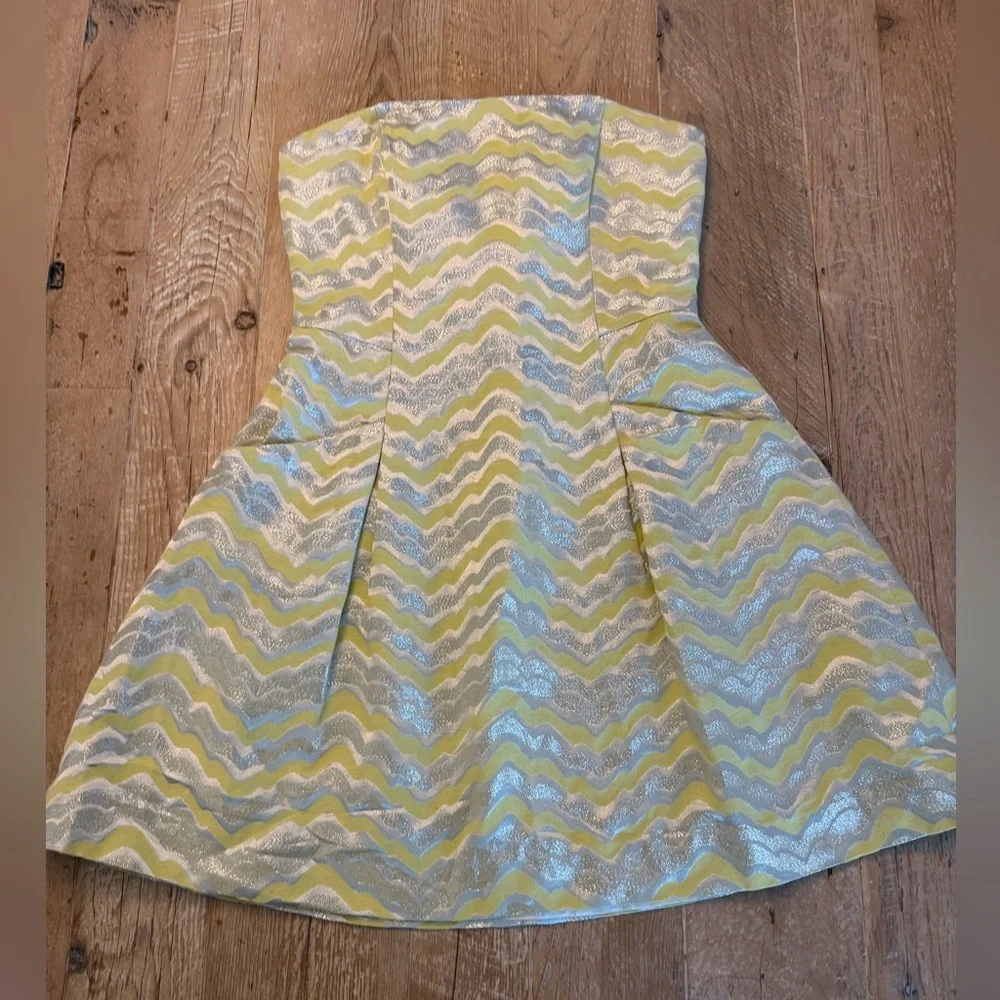 Lily Pulitzer Sherry Starfruit Wingman Strapless Dress 6 - Picture 2 of 8